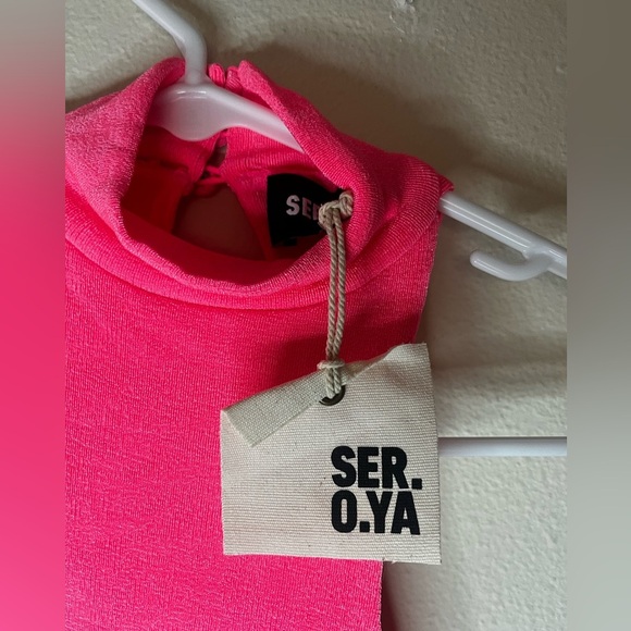 NWT SER.O.YA‎ Delta Turtleneck Dress in Hot Pink (Barbie Coded) Size XS - Picture 4 of 7